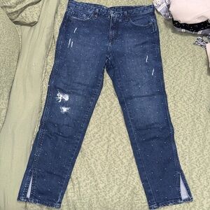Armani Exchange Dark Blue Cropped Jeans